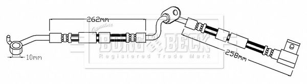 BORG & BECK Bremžu šļūtene BBH7483